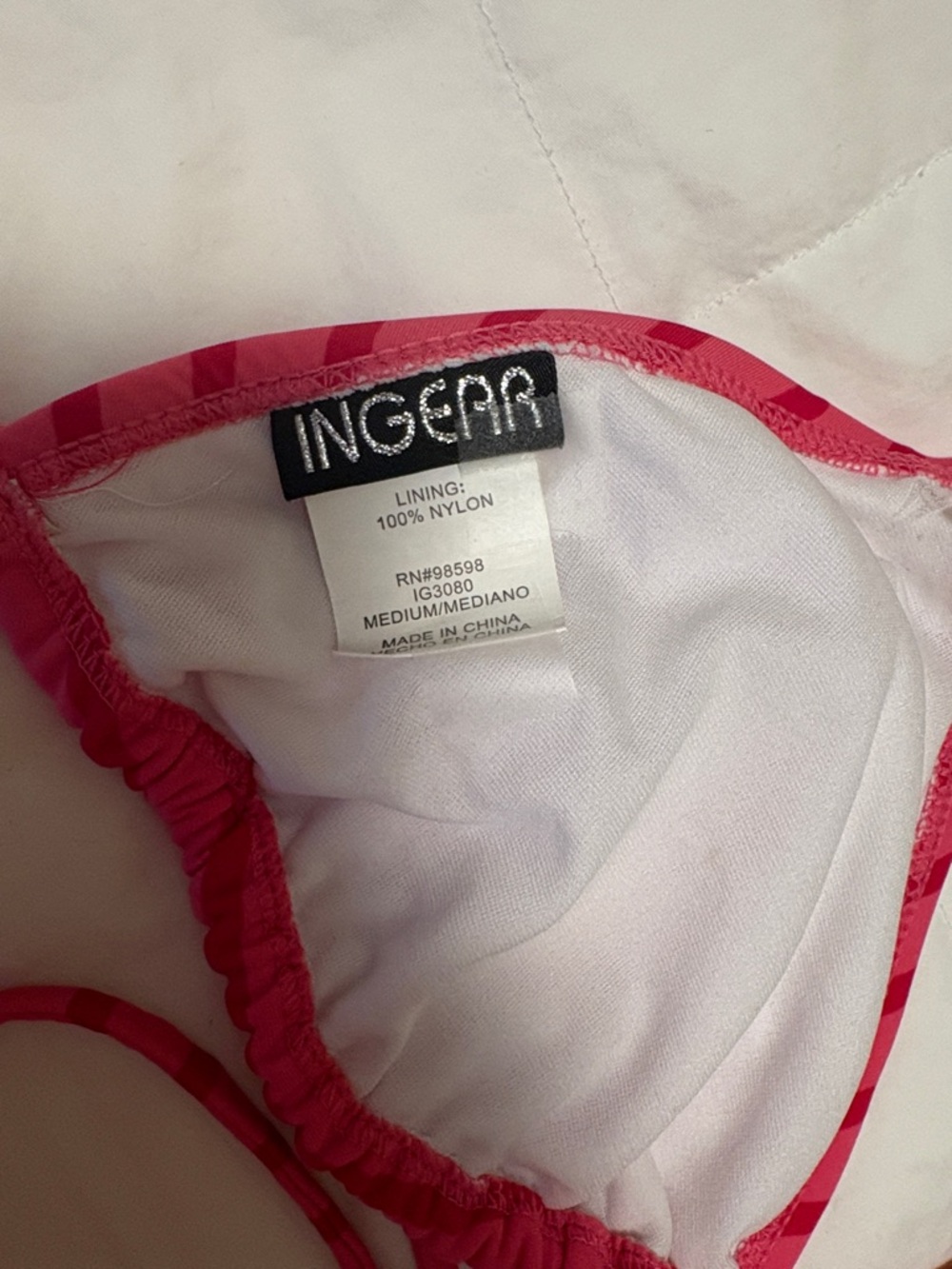 Ingear Red Striped Triangle Bikini Set - Picture 3 of 5